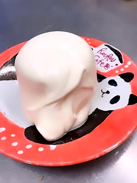 パンダ皿のふわふわパオ